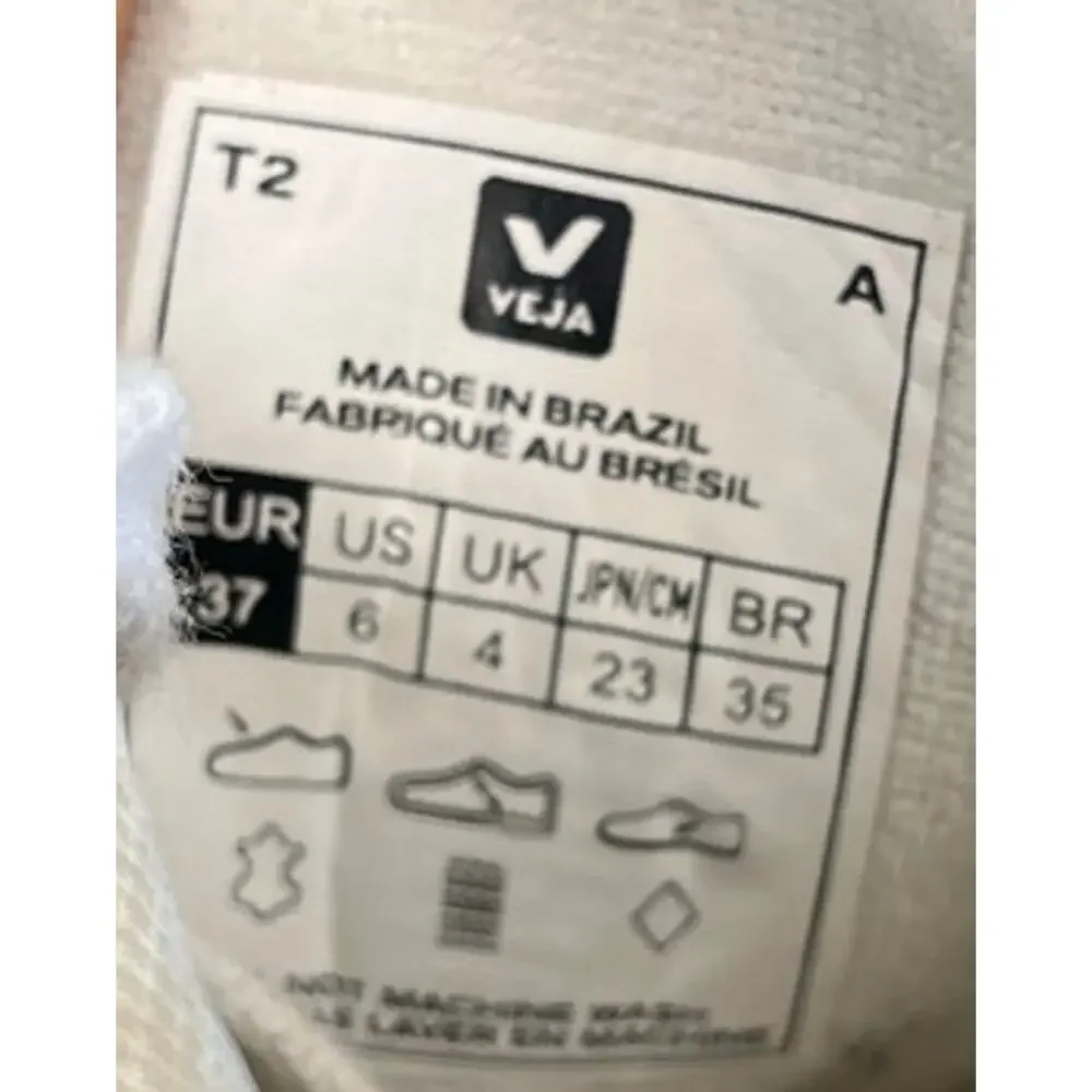 Womens Veja Esplar Leather Casual Sneakers Size 6 White Gray
